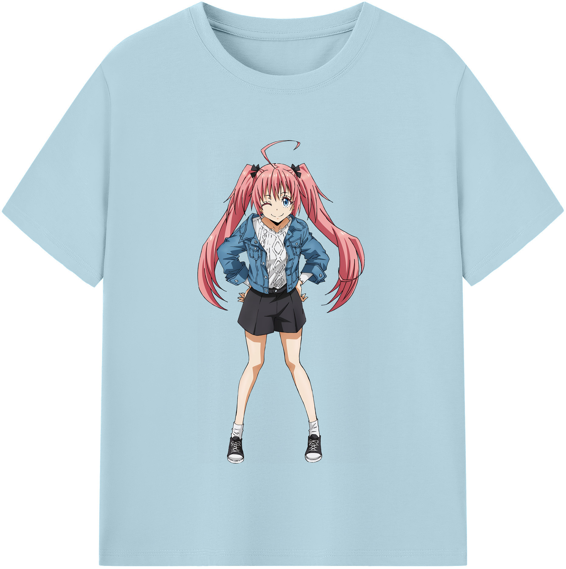 （画像用） 転スラ Regarding Reincarnated to Slime 綿100％半袖Tシャツ（フロントプリント）